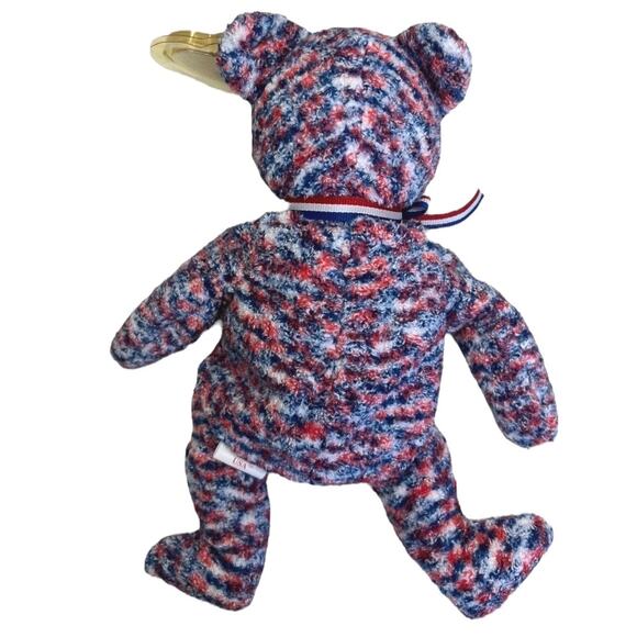 TY Beanie Baby Bear USA, 4th of July New Millennium Edition Red White Blue 2000 - Picture 7 of 7